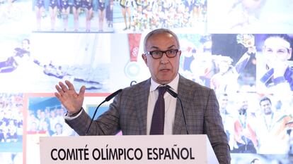 Alejandro Blanco, presidente del Comité Olímpico Español, durante una rueda de prensa el pasado 25 de mayo.