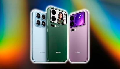 Gama completa de los teléfonos Xiaomi 17 con fondo