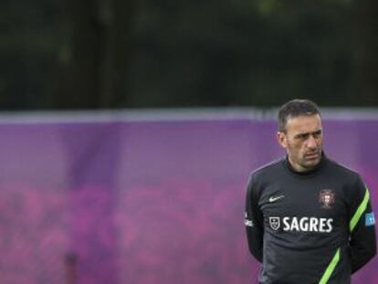 Paulo Bento, en un entrenamiento.