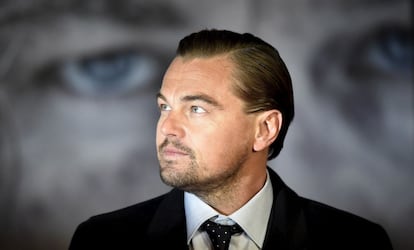El actor Leonardo DiCaprio, en el estreno de 'El Renacido'