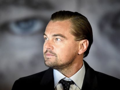 El actor Leonardo DiCaprio, en el estreno de 'El Renacido'