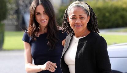 Meghan Markle y Doria Ragland, el 18 de mayo en Windsor. 