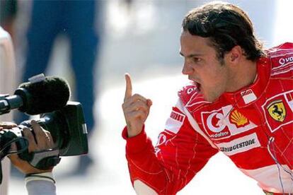 Felipe Massa, eufórico tras su victoria.