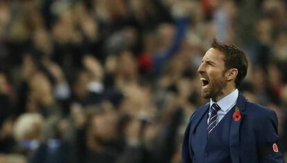 Southgate, el entrenador de Inglaterra, ante Escocia. 