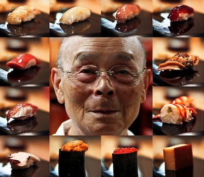 El cocinero Jiro Ono, en el cartel de la pel&iacute;cula &#039;Jiro dreams of sishi&#039; (David Gelb, 2011).