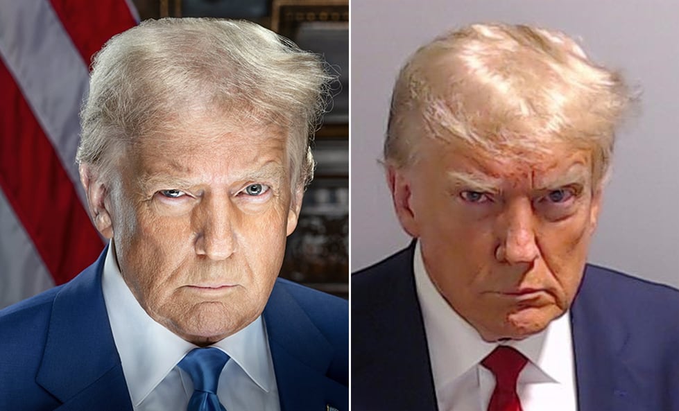 Trump publica su retrato oficial como 47º presidente de EE UU, una foto muy similar a la de su ficha policial