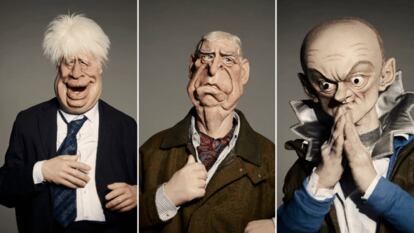 Las marionetas de Boris Johnson, el príncipe Andrés y Dominic Cummings en la nueva edición de 'Spitting Image'.