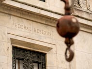 Zona en obras del edificio de la Reserva Federal.