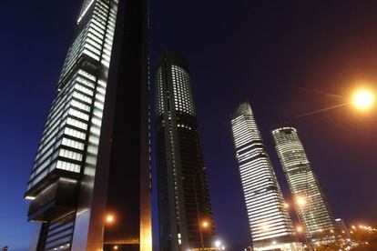 Vista de las Cuatro Torres en Madrid.