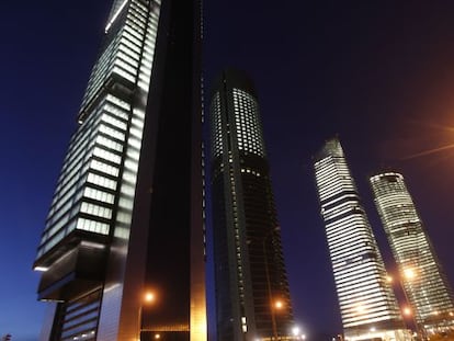 Vista de las Cuatro Torres en Madrid.