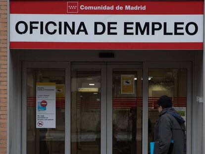 Una oficina de empleo en el barrio de la Concepción, en Madrid.