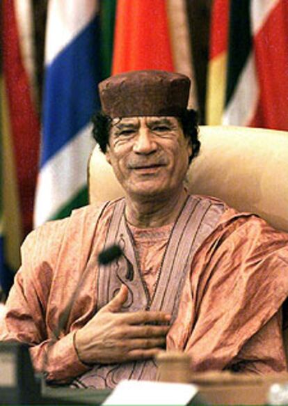 El líder libio, Muammar el Gaddafi.