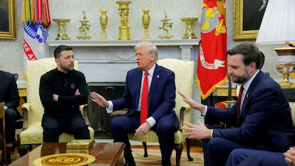 El presidente de Estados Unidos, Donald Trump, se reúne con el presidente ucraniano, Volodymyr Zelenskiy, en la Casa Blanca.