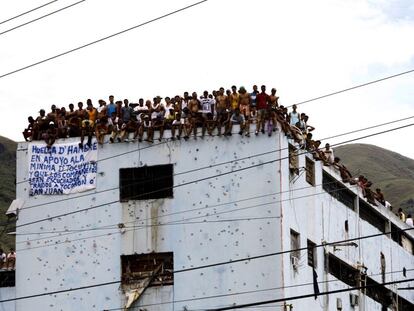 Presos de la c&aacute;rcel de Aragua en huelga de hambre, en 2011.