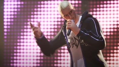 Eminem, durante su concierto en 'Fortnite', el pasado 2 de diciembre.