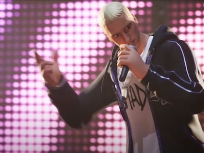 Eminem at a 'Fortnite' gig on December 2.