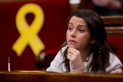 Inés Arrimadas aquest dissabte al Parlament.