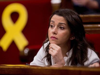 Inés Arrimadas aquest dissabte al Parlament.