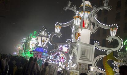 Un momento de la &#039;Encesa de Gaiates&#039;, durante las fiestas de la Magdalena de Castell&oacute;n. 