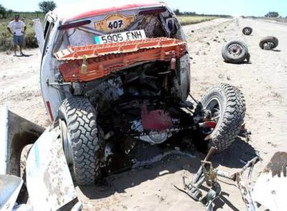 Así quedó el coche tras el accidente