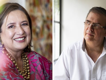 Xóchitl Gálvez y Marcelo Ebrard.