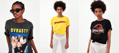 Camisetas de películas y series disponibles en Zara.