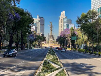 La Avenida Paseo de la Reforma, en Ciudad de México, el pasado 29 de mayo.