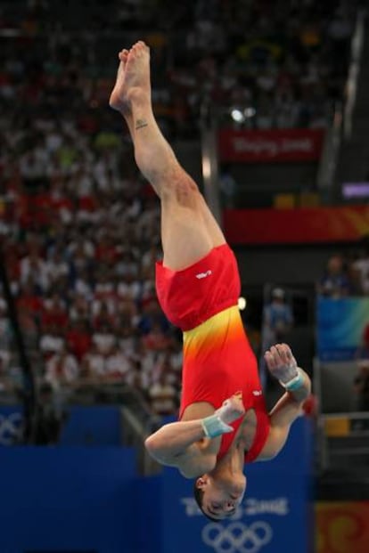 El gimnasta Gervasio Deferr durante su participación en los Juegos Olímpicos de Pekin 2008