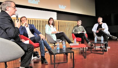 Los candidatos de En Comú, JxCat, ERC y Front Republicà.