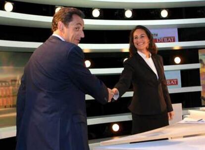 Nicolas Sarkozy y Ségolène Royal, en un debate preelectoral en mayo de 2007.