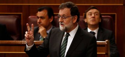 Rajoy durant la sessió de control al Congrés.
