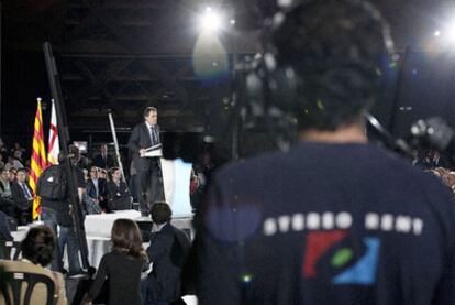 El presidente de Cataluña, Artur Mas, en el acto de inicio de la campaña del 22-M.
