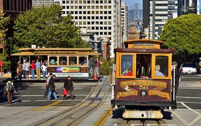Los famosos 'cable cars' de San Francisco.