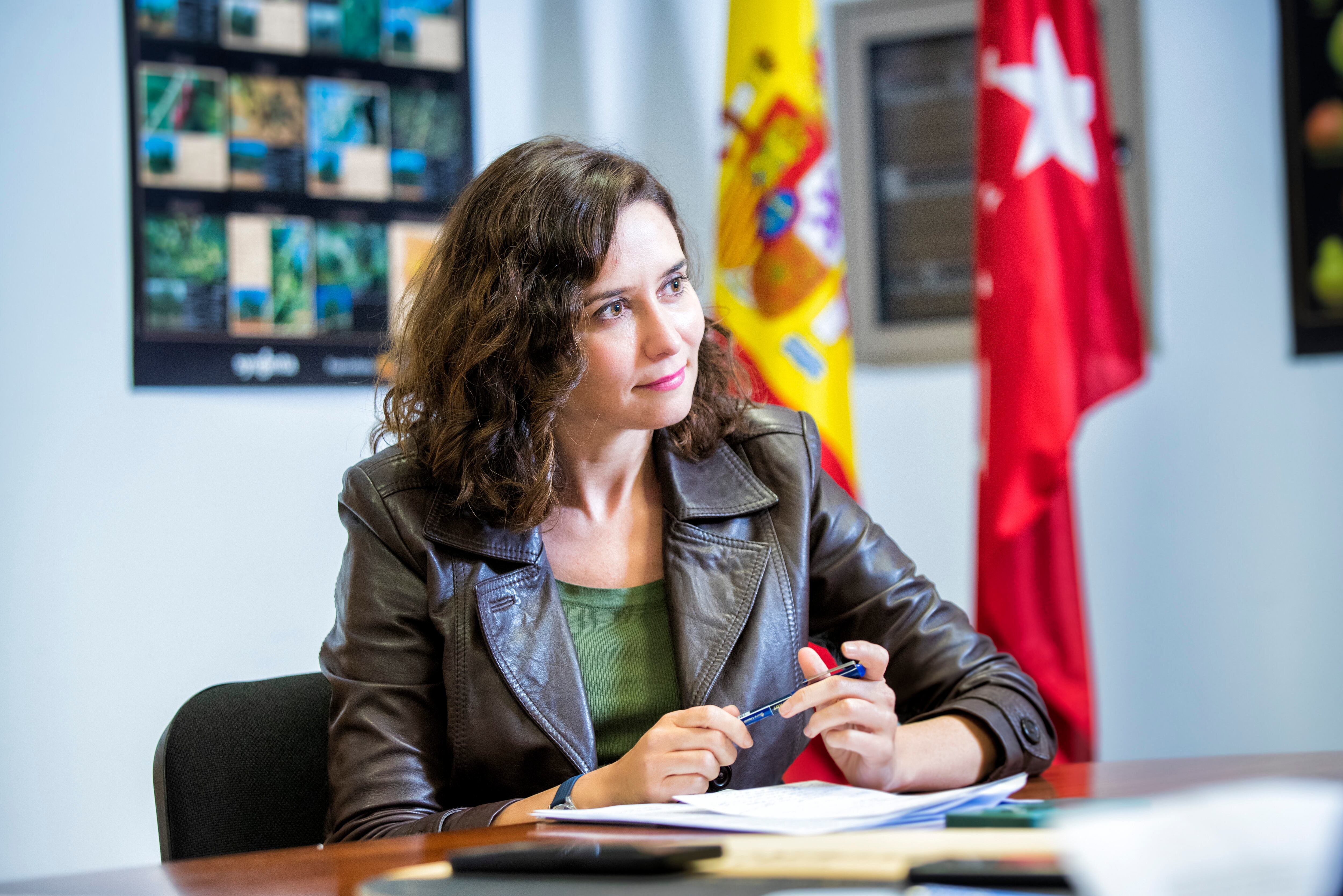 Díaz Ayuso, durante la entrevista con EL PAÍS. 