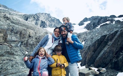 The family in the Martial Mountains in Argentina in January.