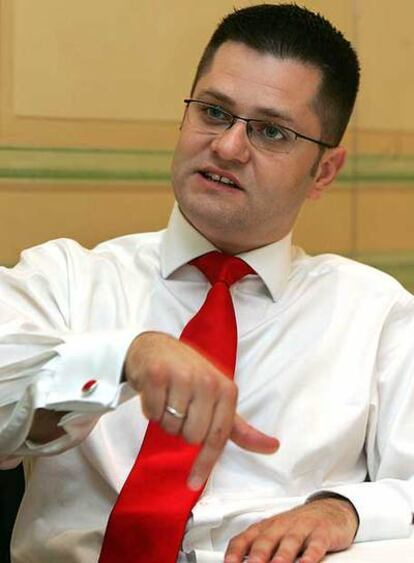 El ministro de Exteriores serbio, Vuk Jeremic, ayer en Madrid.