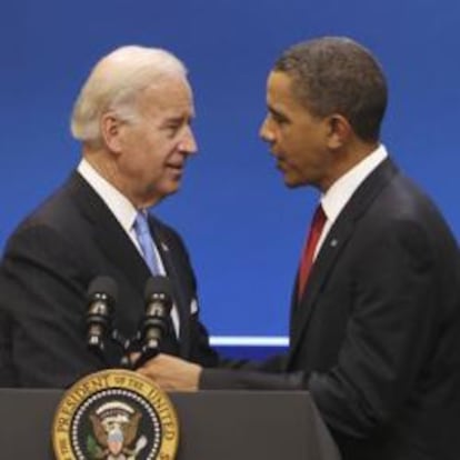 Barack Obama junto con su vicepresidente, Joseph Biden