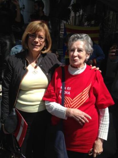 Monserrat Cama y Rosa María Durán, catalanas en el DF.