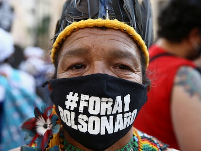 Protesta contra Bolsonaro, el martes 7 de septiembre, en São Paulo.