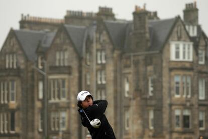 Rory McIlroy durante la jornada de ayer en Saint Andrews