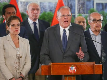 O presidente do Peru, Pedro Pablo Kuczynski, durante seu pronunciamento televisivo nesta quinta-feira