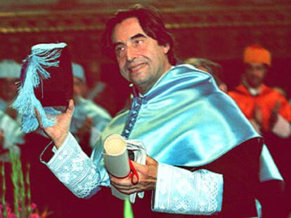 Riccardo Muti, ayer en la Universidad de Barcelona, en su investidura como doctor <i>honoris causa.
</i>