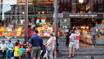 Entrada del Mercado de San Miguel. 