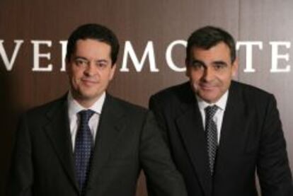 Enrique Bañuelos, a la izquierda, presidente de Veremonte y Amper, y Xavier Adserá, consejero delegado de Veremonte.