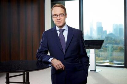 El president del Bundesbank, Jens Weidmann, a la seu de l'entitat, a Frankfurt.