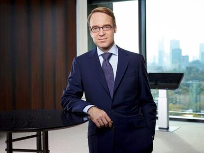 El president del Bundesbank, Jens Weidmann, a la seu de l'entitat, a Frankfurt.