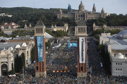 A pro-independence march on Catalonia Day, September 11.