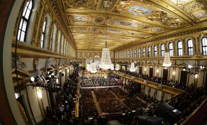 Vista general del interior del Musikverein. Tas el éxito de este año con Barenboim, en 2015 dirigirá el recital el veterano Zubin Mehta.