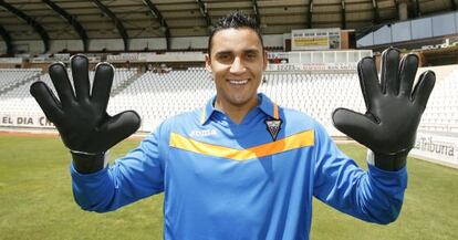 Keylor Navas, en su presentación con el Albacete en 2010.