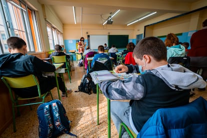 Clase de un instituto público en Aragón.